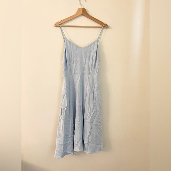 SJP by Sarah Jessica Parker fit and flare dress blue wedding semi formal - Picture 4 of 11